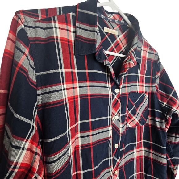 Barbour Blouse Women 10 Checked Fairway LS Button  Shirt w Pockets Dark Acadmia - Picture 6 of 10